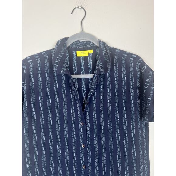 Roberta Roller Rabbit Haru Short Sleeve Button Up Blue Striped Shirt Dress Sz XS - Picture 2 of 8